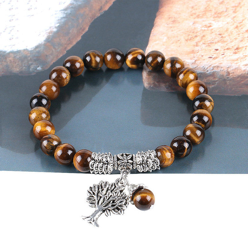 Tree of Life Tiger Eye Stone Bracelet for Women - 3