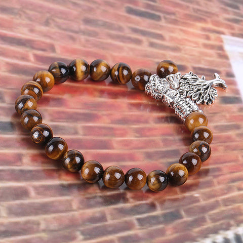 Tree of Life Tiger Eye Stone Bracelet for Women