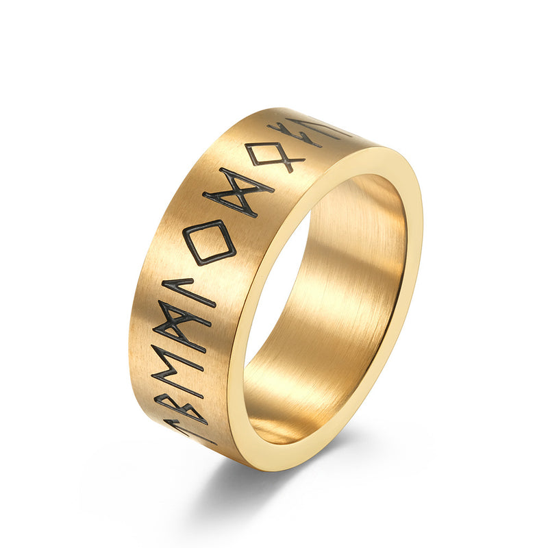 Matte Brushed Titanium Steel Ring Unisex Minimalist Style - 1