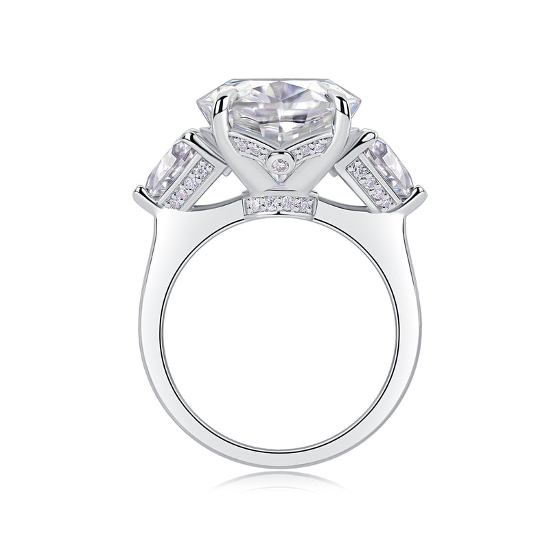 1Soul Resonance Oval Moissanite Ring in S925 Sterling Silver Modern Elegant Fine Jewelry - 3