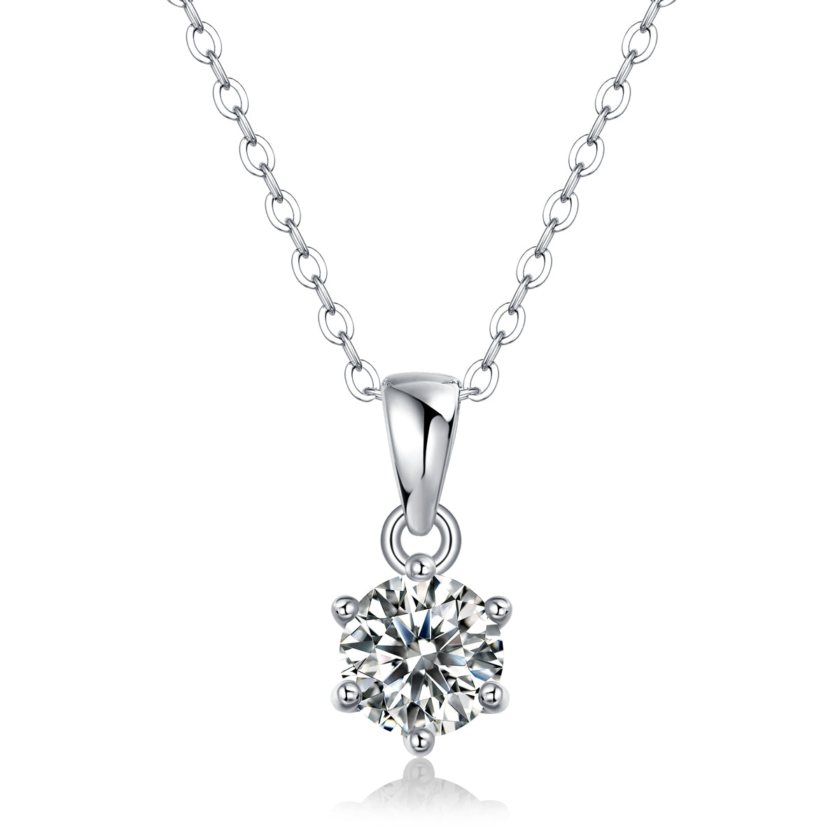 Breeze Dance Moissanite Pendant Necklace Set in S925 Silver
