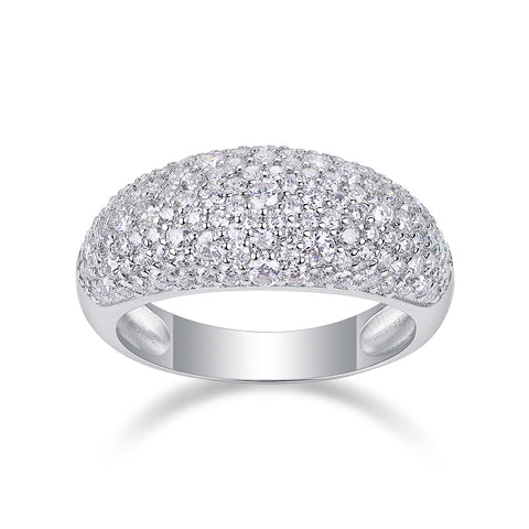 Moonlit Night Stars Moissanite Ring in S925 Sterling Silver Fashion Jewelry