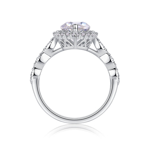 1Starlight Craze Marquise Moissanite Sterling Silver Ring Fashion Jewelry