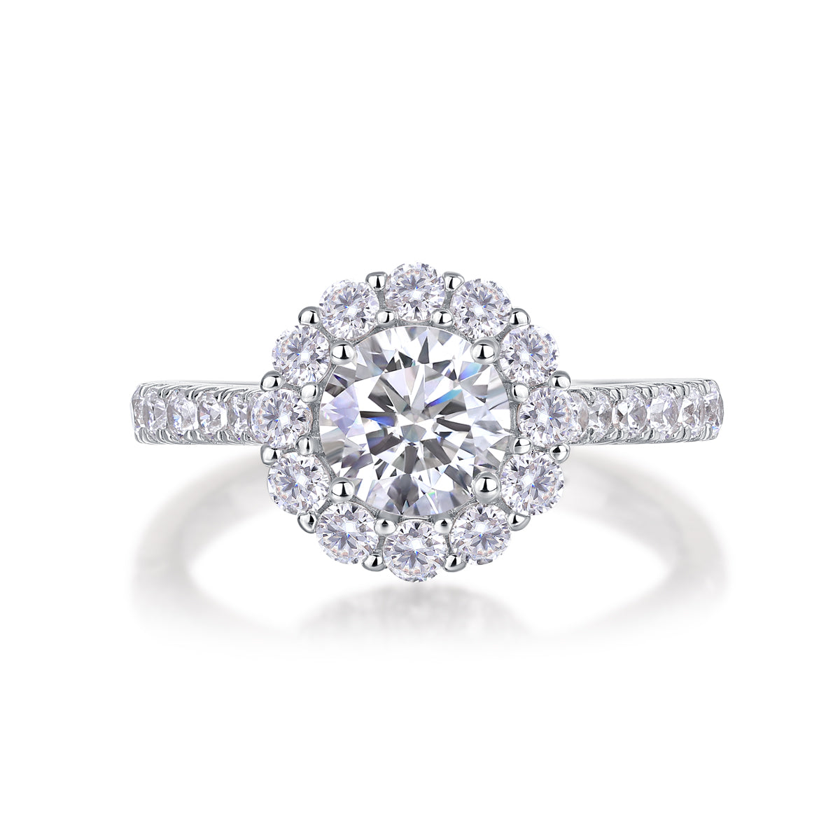 Luxury Moissanite Wedding Ring in S925 Silver