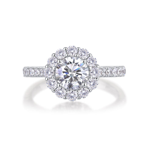 Luxury Moissanite Wedding Ring in S925 Silver
