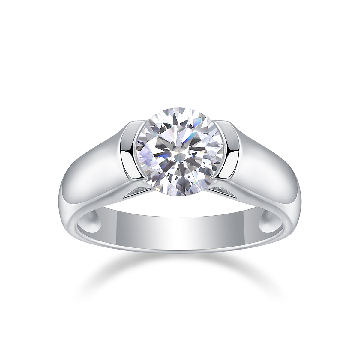Luxury 2 Carat Moissanite Silver Wedding Ring S925
