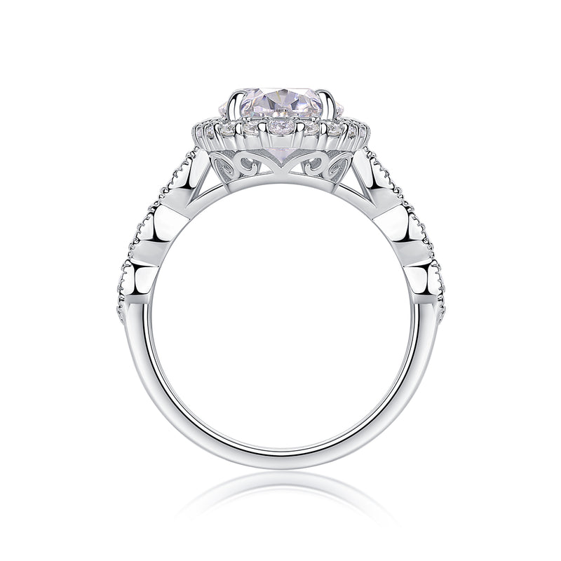1Bright Moon Oval Moissanite Ring in S925 Sterling Silver Modern & Elegant Fine Jewelry - 7