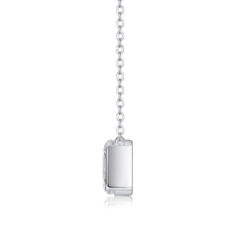 S925 Sterling Silver Octagonal Moissanite Pendant Necklace 9x11mm Elegant Fine Jewelry