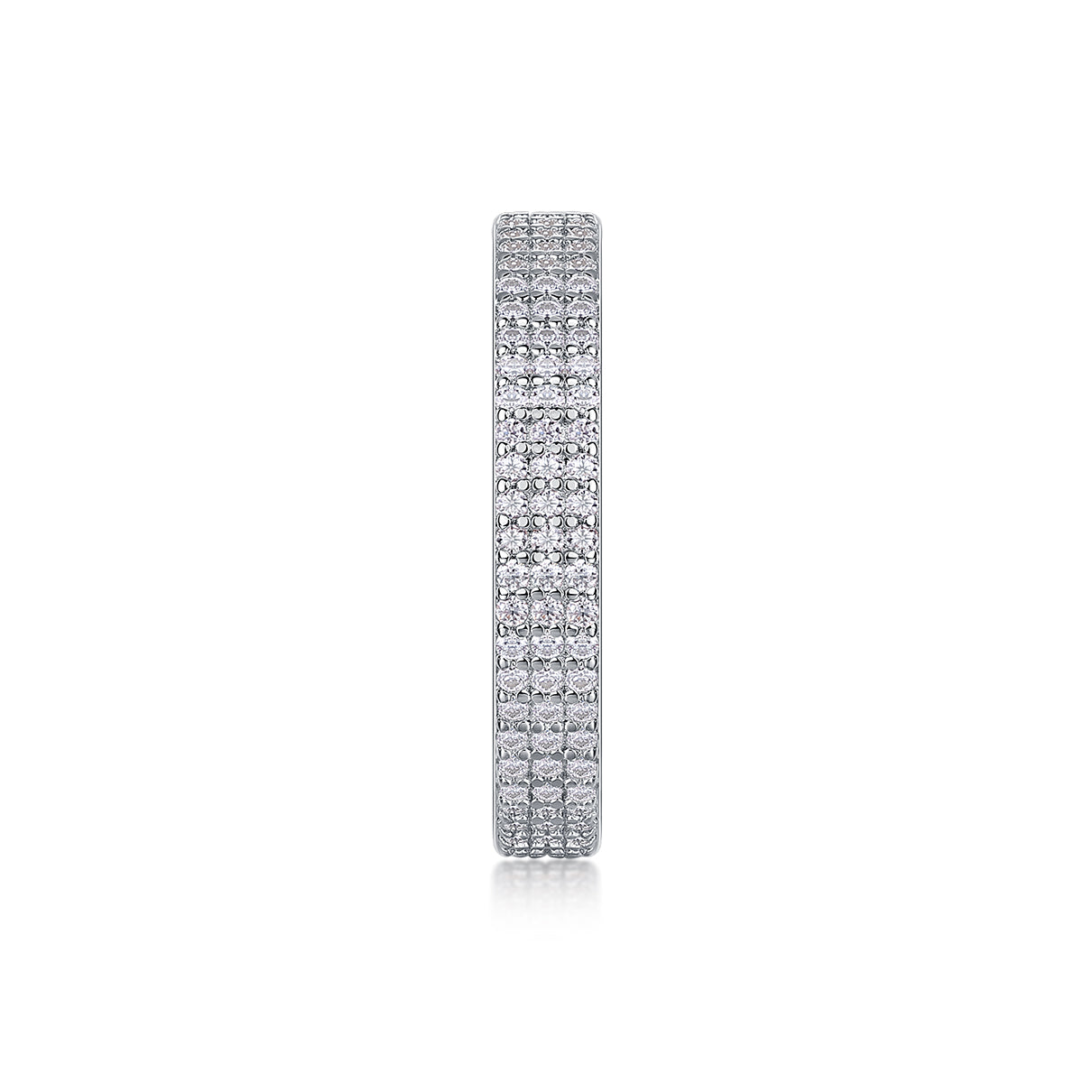 Moissanite S925 Sterling Silver Ring Set Elegant Bezel Design
