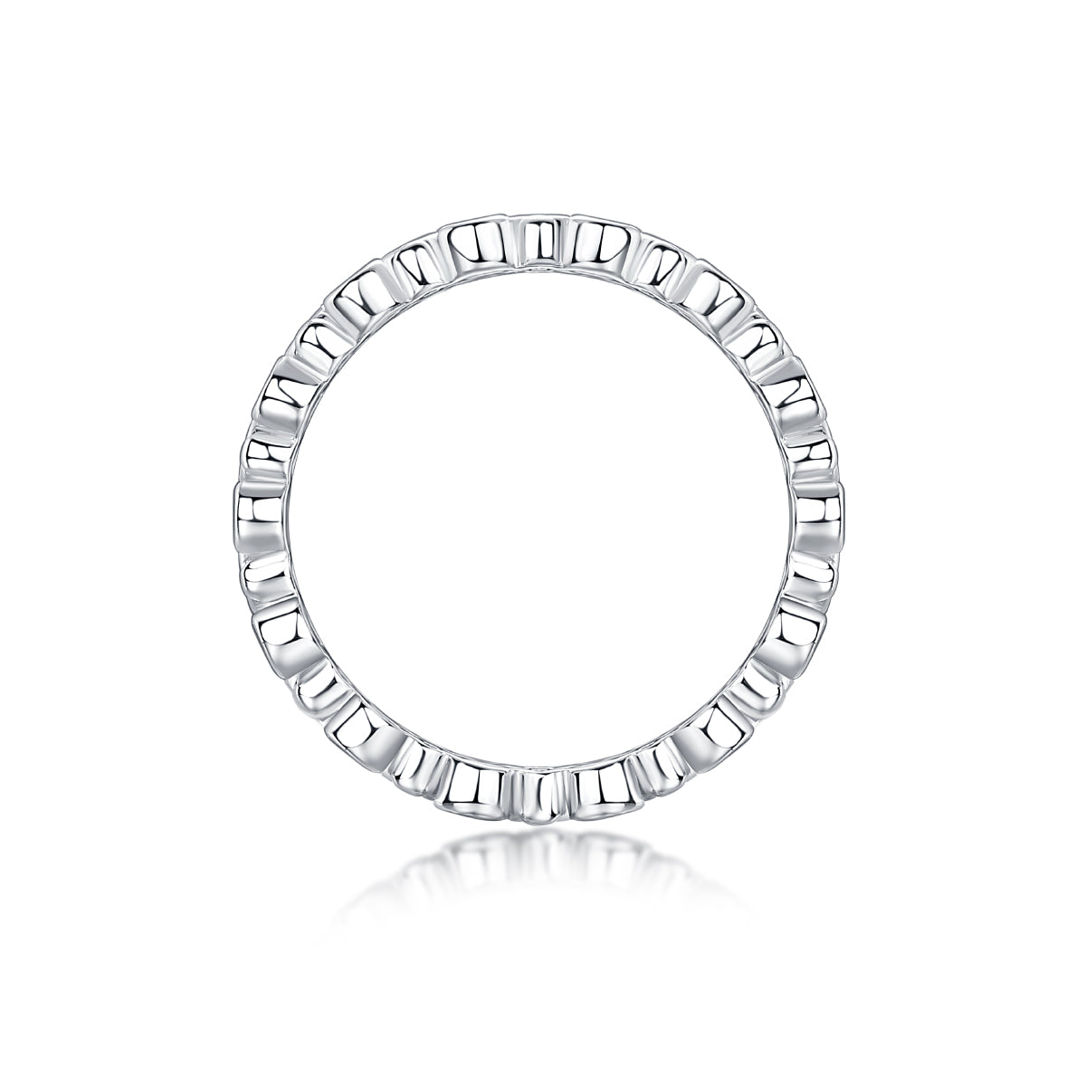 Multi-row Moissanite S925 Silver Ring Luxury Fine Jewelry