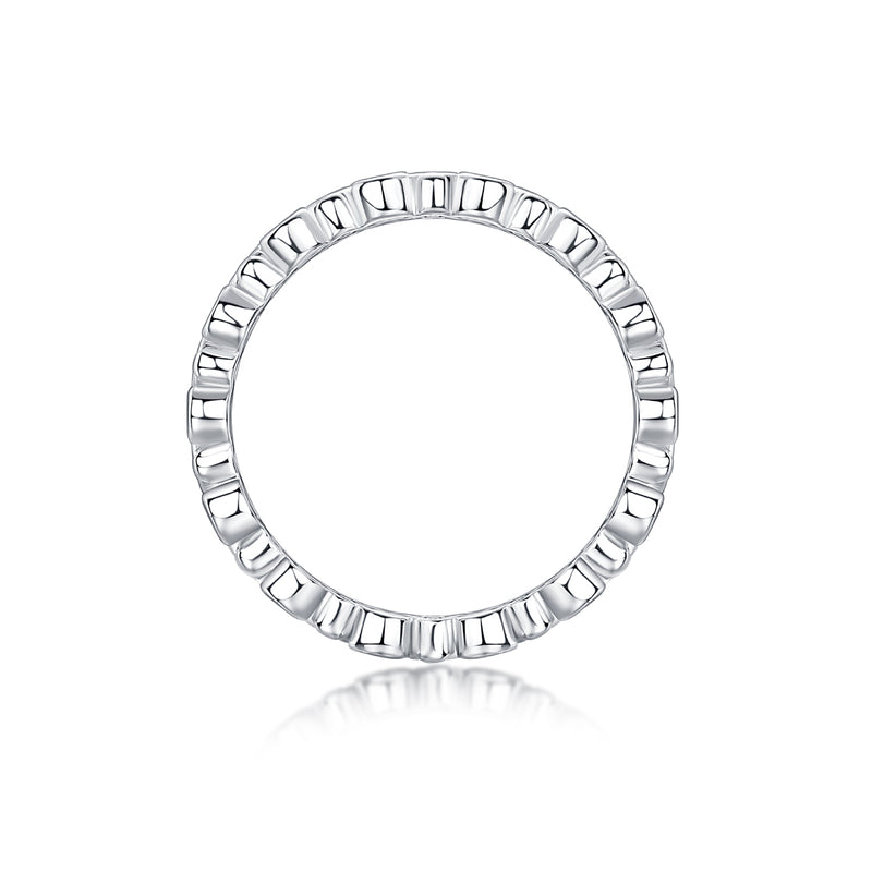 Multi-row Moissanite S925 Silver Ring Luxury Fine Jewelry - 3