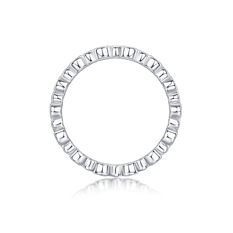 Multi-row Moissanite S925 Silver Ring Luxury Fine Jewelry