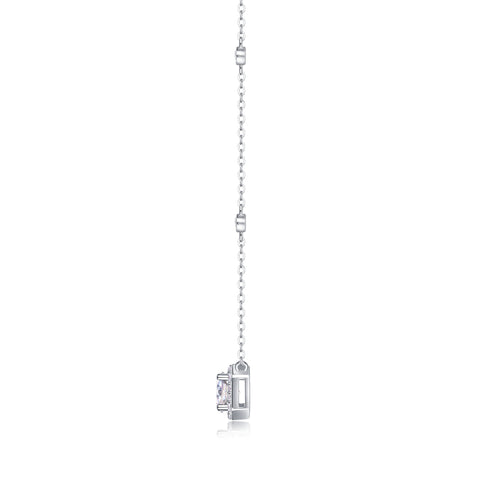 1Flower Love S925 Sterling Silver Necklace with 1-Carat Moissanite Pendant