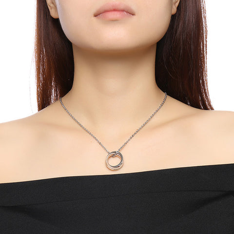 Modern Stainless Steel Couple Necklace Set