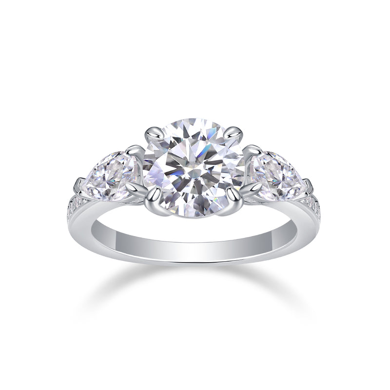 2 Carat Moissanite Silver Ring Modern Elegant Fine Jewelry - 5