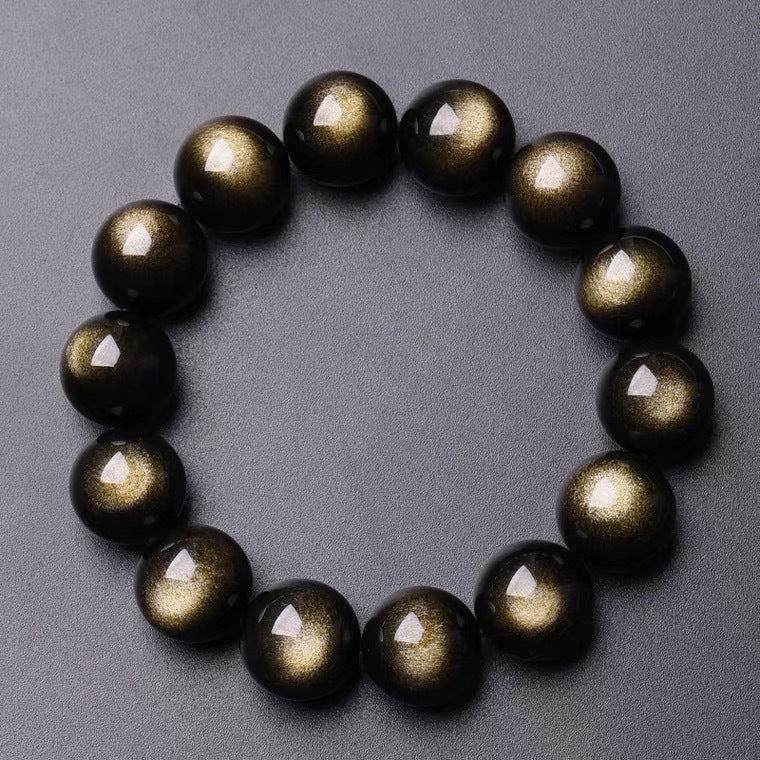 Natural Laps Gold-Tone Beaded Bracelet Unisex Fashion Jewelry - 6