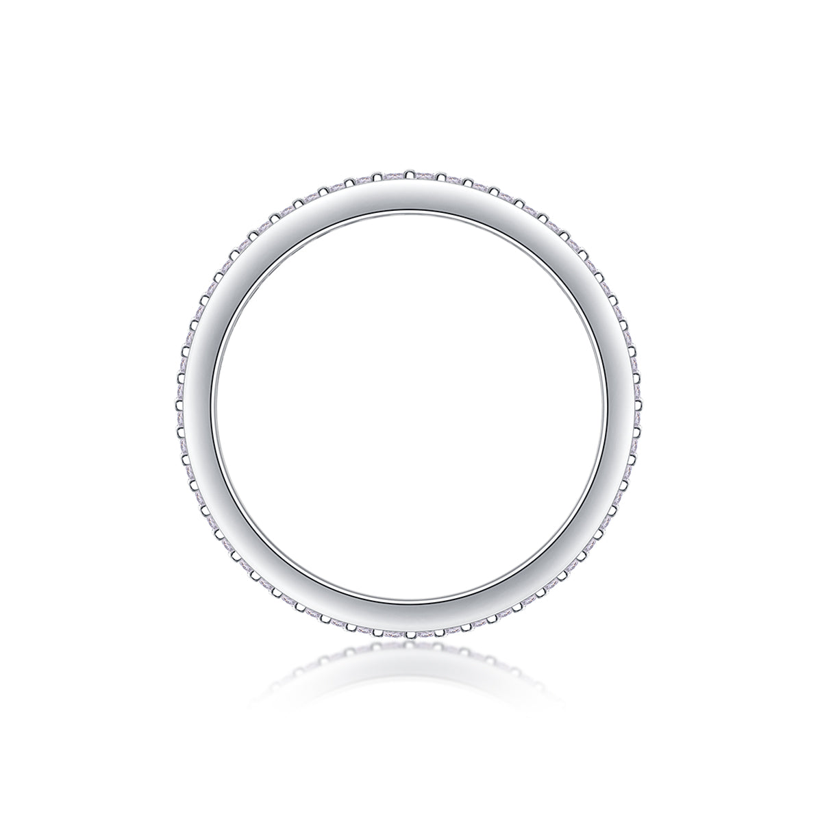 Moissanite S925 Sterling Silver Ring Set Elegant Bezel Design