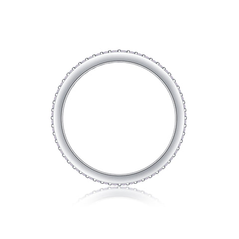 Moissanite S925 Sterling Silver Ring Set Elegant Bezel Design