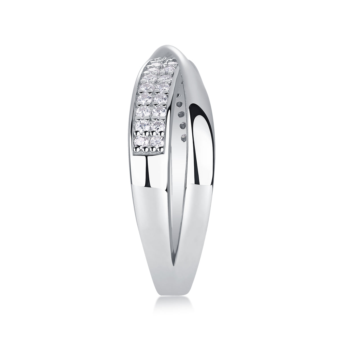 S925 Silver Moissanite Wrap Around Ring Luxury Fashion Jewelry