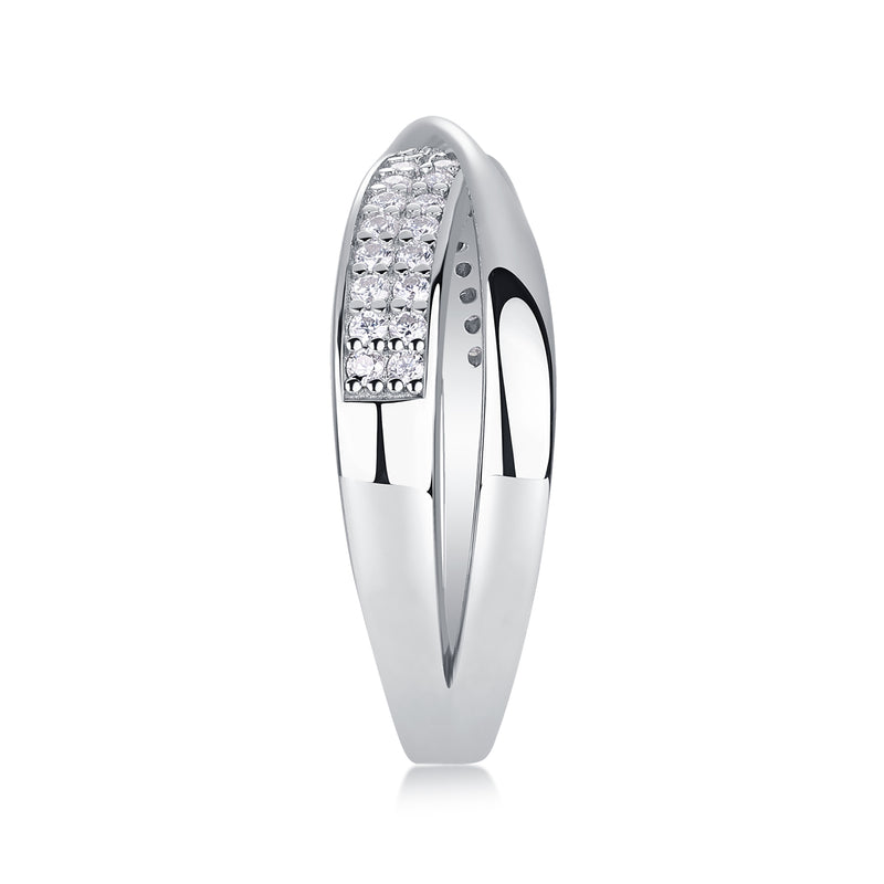 S925 Silver Moissanite Wrap Around Ring Modern Elegant Fine Jewelry - 4