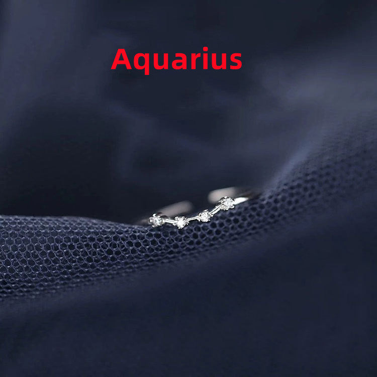 Minimalist Zodiac Sign Silver Ring for Everyday Wear - 9