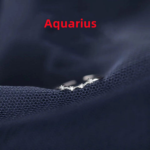 Minimalist Zodiac Sign Silver Ring for Everyday Wear