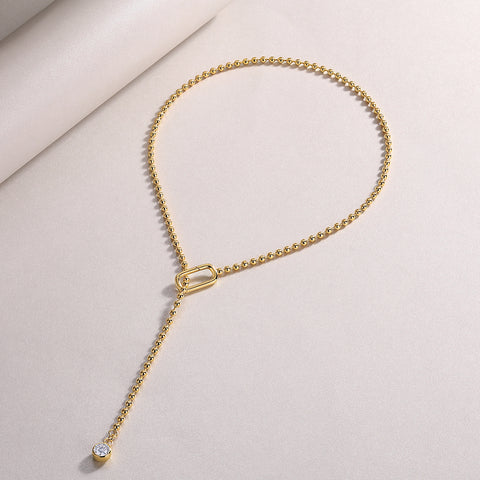 1Carat Moissanite Tassels Luxury Pendant Necklace in S925 Silver
