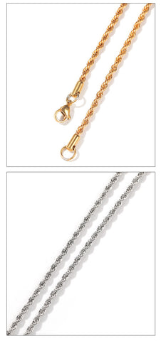 Stainless Steel Twisted Rope Chain Bracelet Minimalist Unisex Design