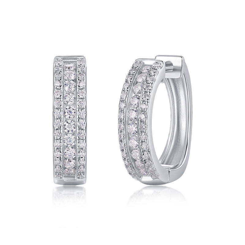 Luxury Moissanite Stud Earrings in S925 Silver Elegant Night Style - 2