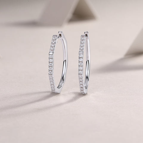 Modern Star Moissanite Earrings Set in S925 Sterling Silver