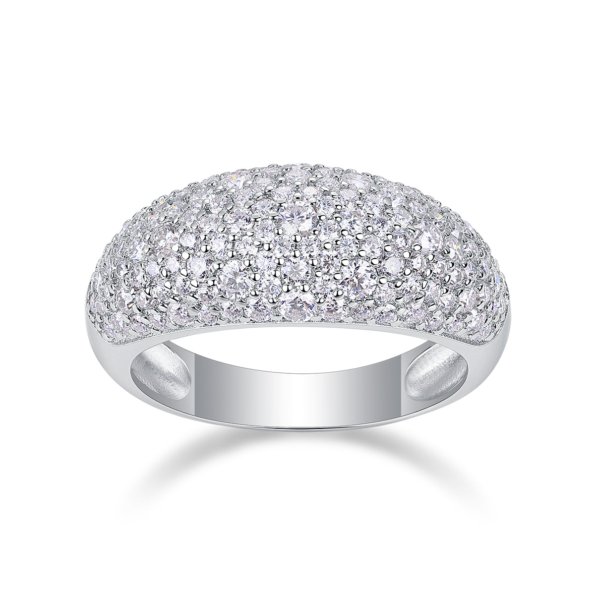 Moonlit Night Stars Moissanite Ring in S925 Sterling Silver Fashion Jewelry