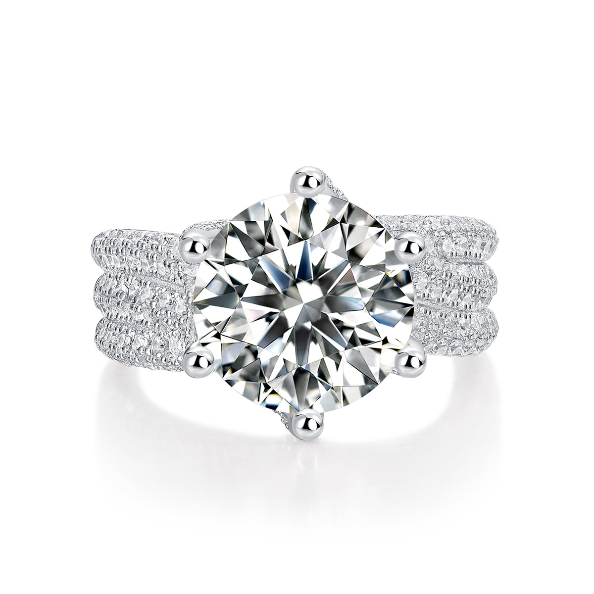Luxury 5 Carat Moissanite Ring in S925 Silver