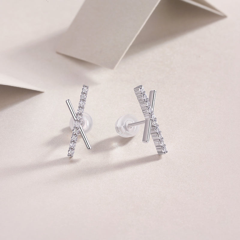 S925 Silver Moissanite Meteor Stud Earrings Luxury Fashion Jewelry - 3