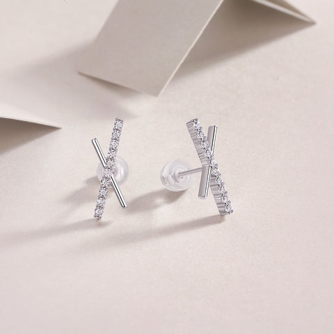 S925 Silver Moissanite Meteor Stud Earrings Luxury Fashion Jewelry