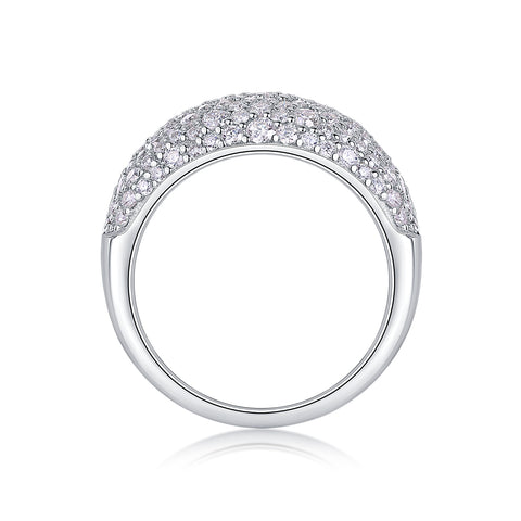 Moonlit Night Stars Moissanite Ring in S925 Sterling Silver Fashion Jewelry