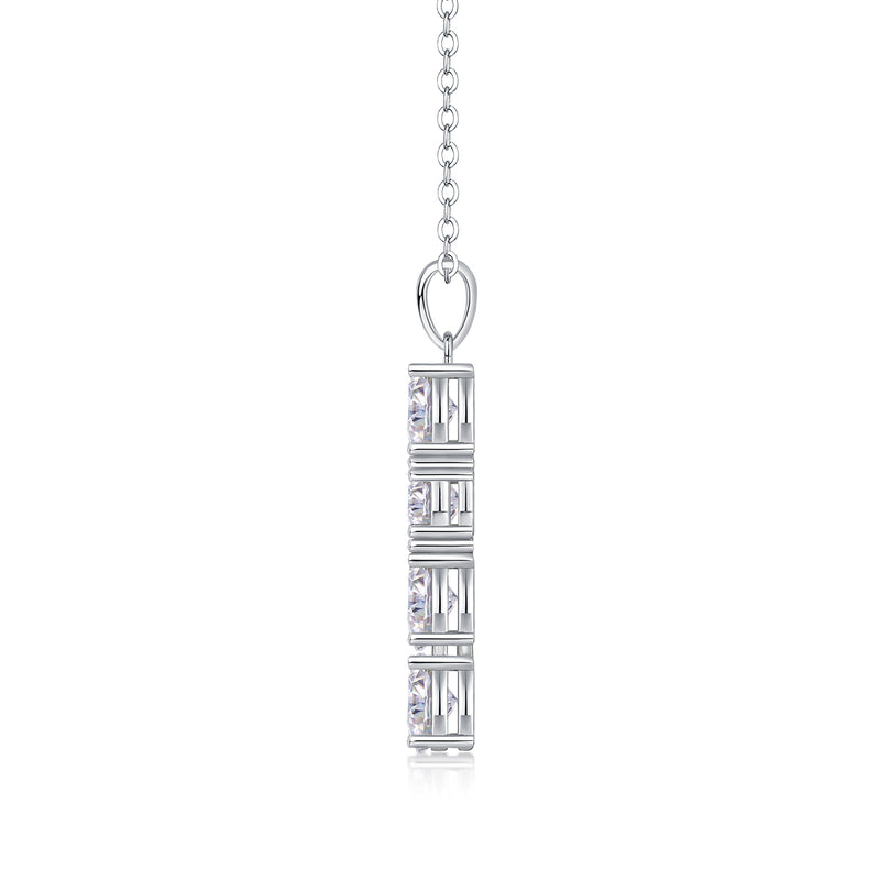 1Soul Guidance Moissanite Cross Pendant Necklace in S925 Sterling Silver - 1