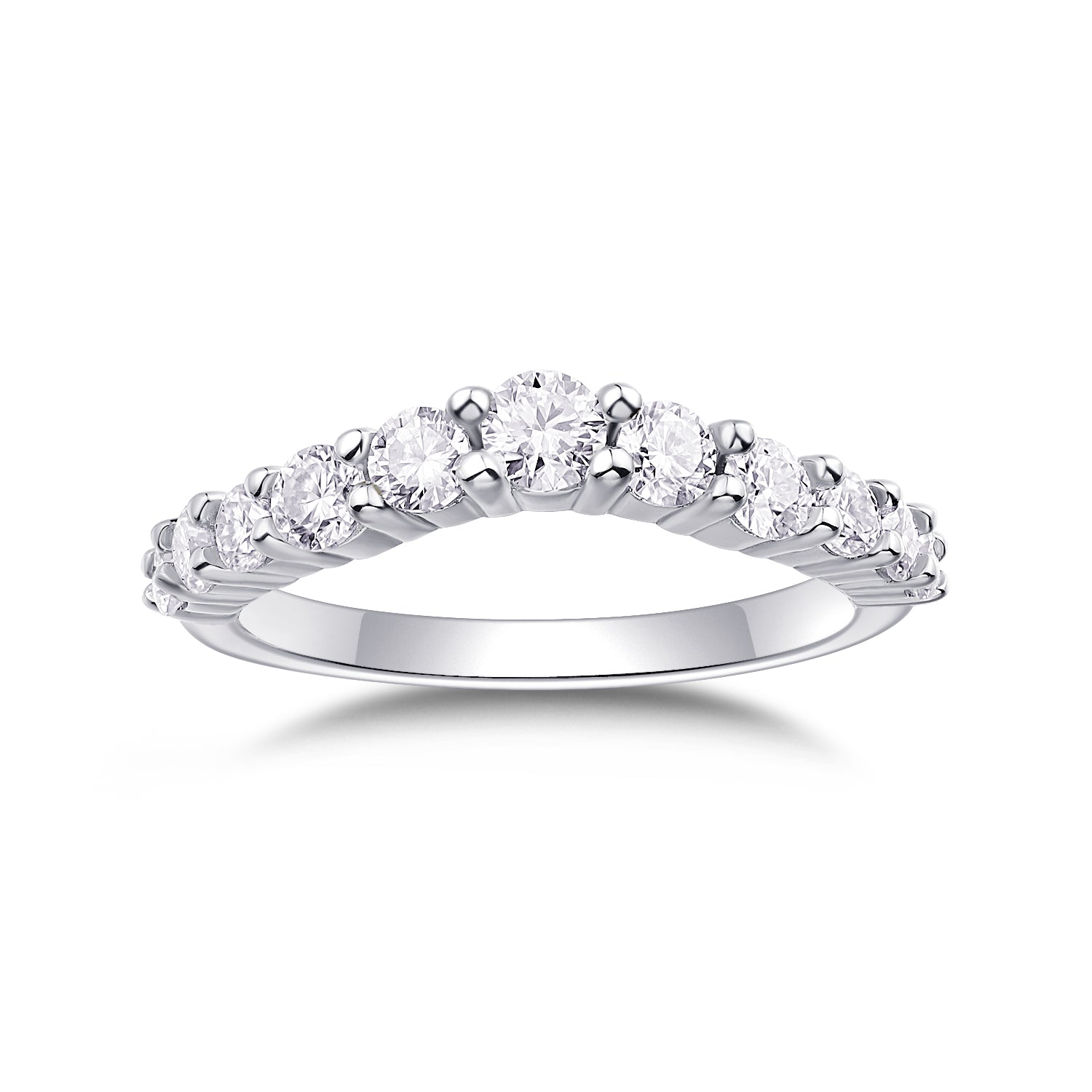 S925 Silver Moissanite Wedding Ring Luxury Fashion Set