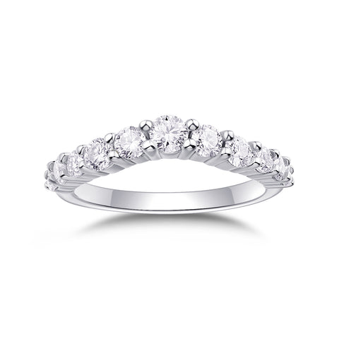 S925 Silver Moissanite Wedding Ring Luxury Fashion Set