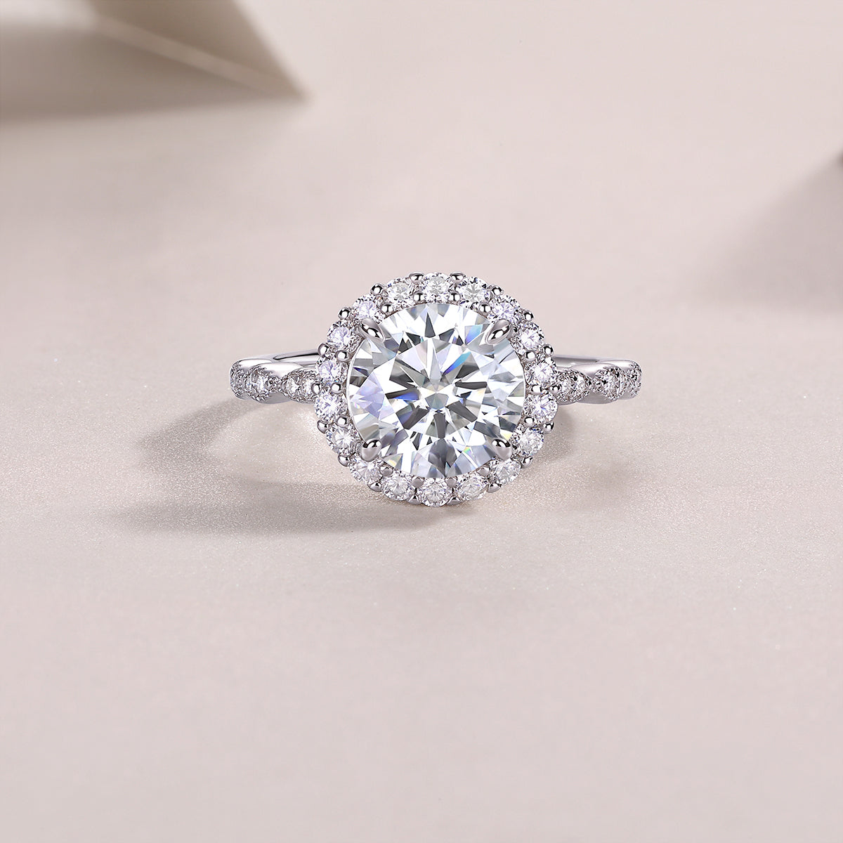 1Starlight Shining 3-Carat Moissanite S925 Sterling Silver Ring Set