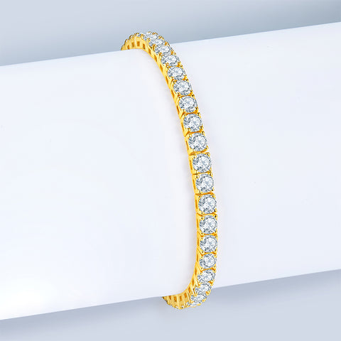 Luxury S925 Silver Moissanite Tennis Bracelet Elegant Sparkling Design