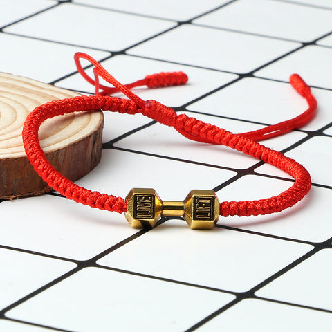 Originality Woven Alloy Dumbbell Bracelet for Everyday Wear
