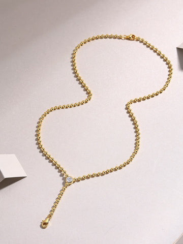 1Time Interlaced Moissanite Necklace Pendant Set S925 Sterling Silver Gold Plated Modern Elegant