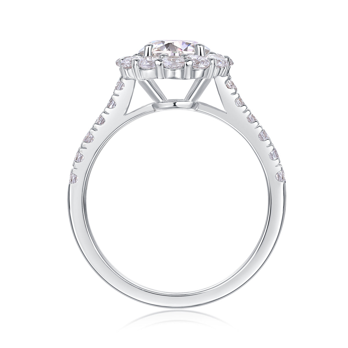 Luxury Moissanite Wedding Ring in S925 Silver