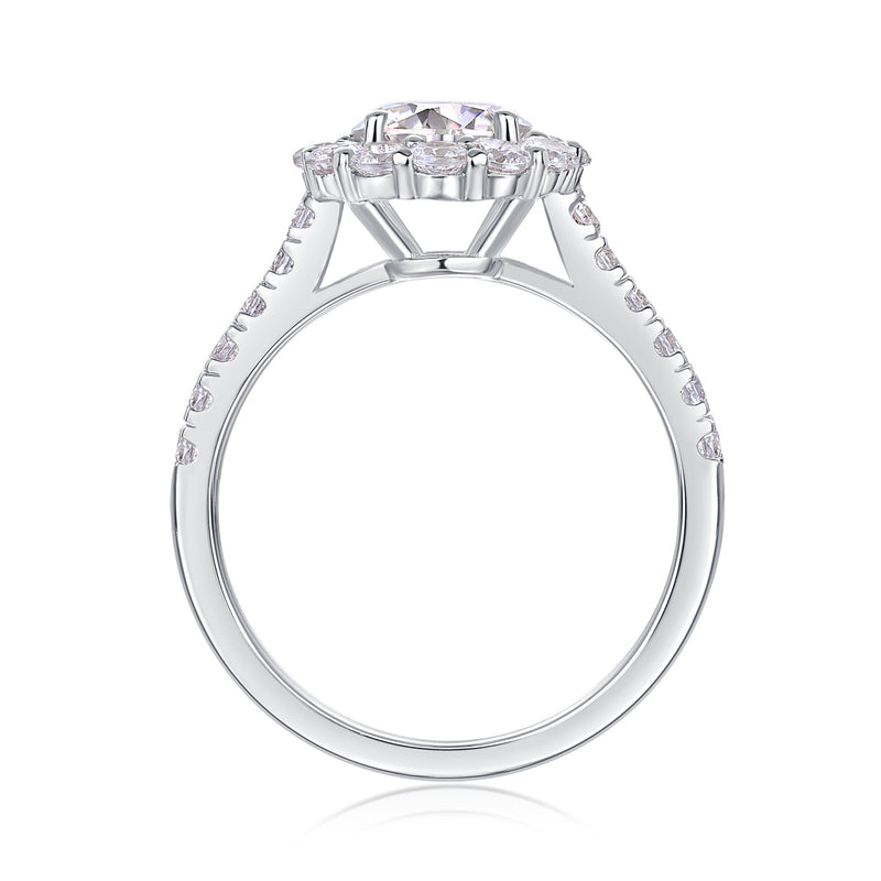 Luxury Moissanite Wedding Ring in S925 Silver - 6