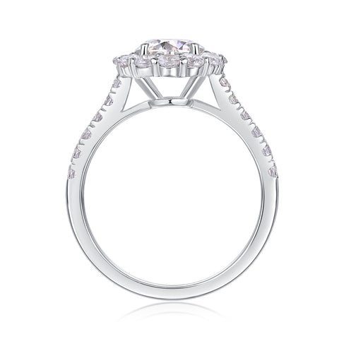 Luxury Moissanite Wedding Ring in S925 Silver