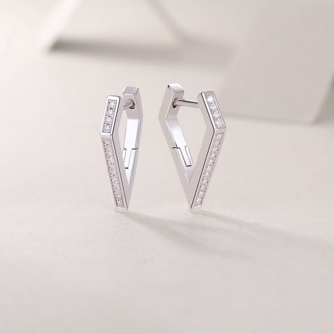1Coronation S925 Sterling Silver Moissanite Stud Earrings Fashion Jewelry