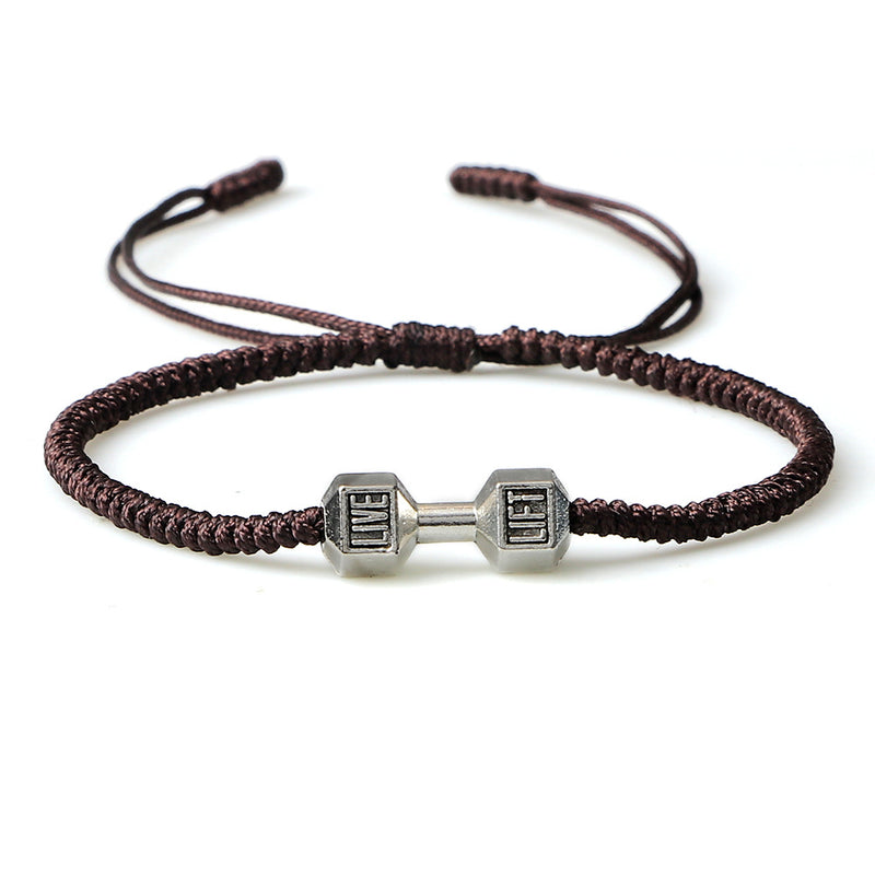 Originality Woven Alloy Dumbbell Bracelet for Everyday Wear - 3