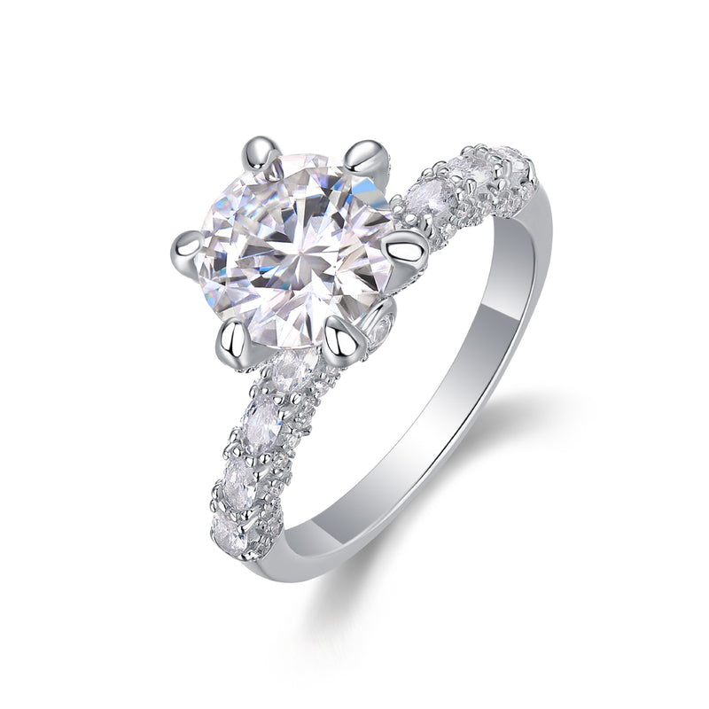 1Lady Luck Moissanite S925 Silver Ring Modern Elegant Fashion Jewelry - 2