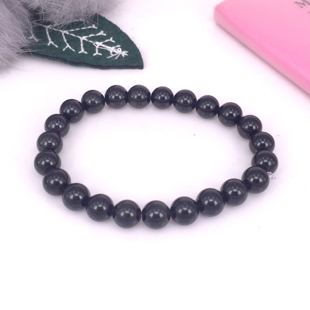 Black Onyx Beaded Bracelet for Women