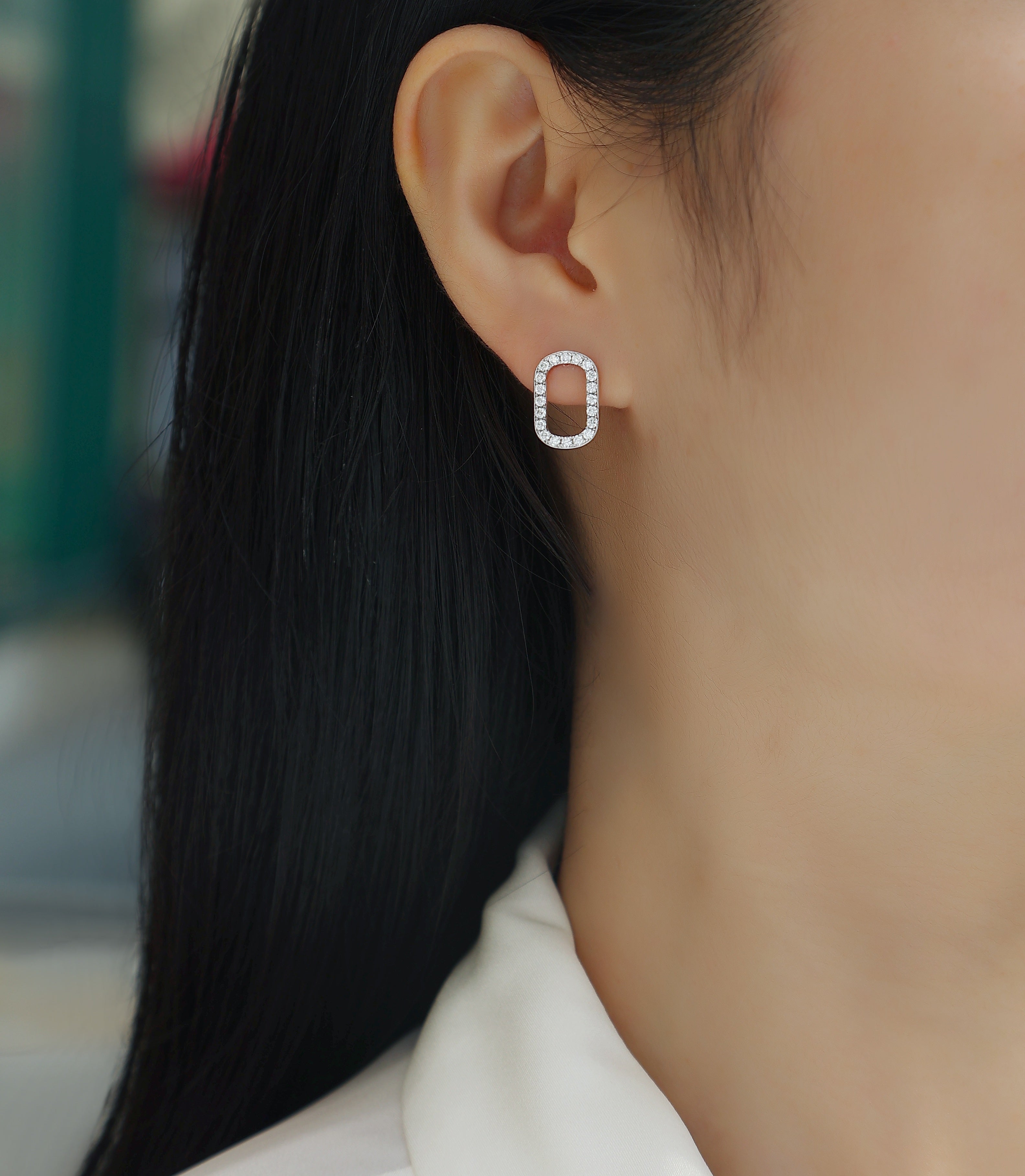 S925 Sterling Silver Moissanite Stud Earrings Fashion Jewelry Set
